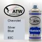 Preview: Chevrolet, Silver Blue, 83C: 400ml Sprühdose, von ATW Autoteile West.